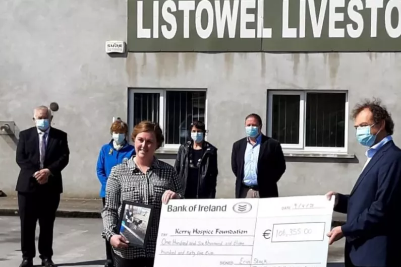 Moyvane woman raises over €100,000 for Kerry Hospice Foundation