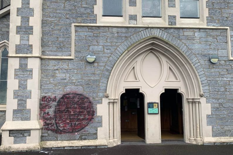 Person interviewed by Gardaí in connection with criminal damage graffiti at Kenmare Church