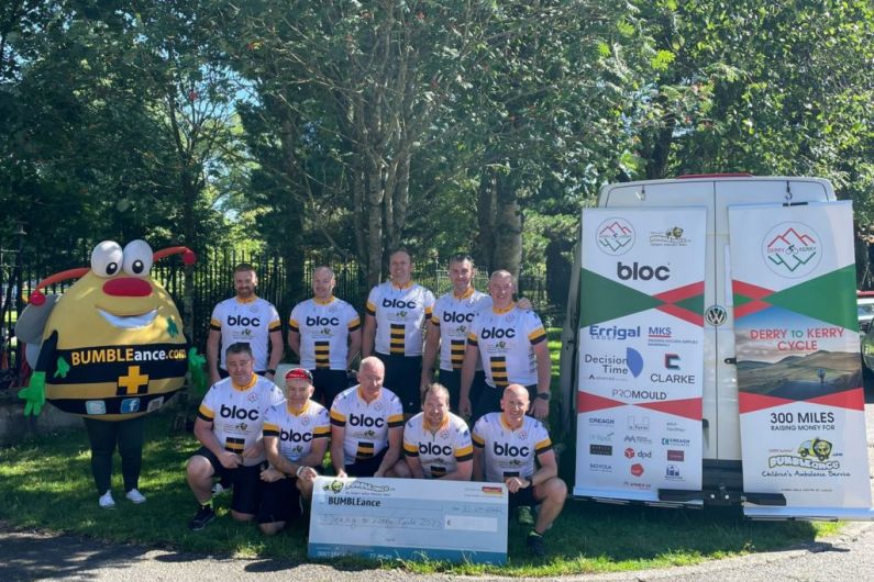 Derry cyclists raise almost £23,000 for BUMBLEance charity