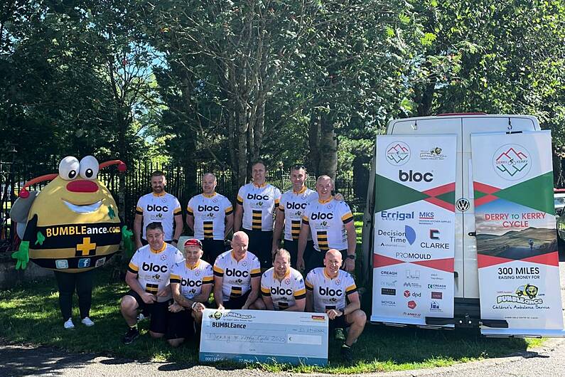 Derry cyclists raise almost £23,000 for BUMBLEance charity