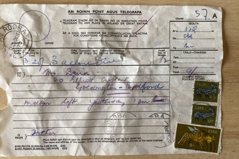 Dingle woman looking to reunite 52-year-old telegram with rightful owner