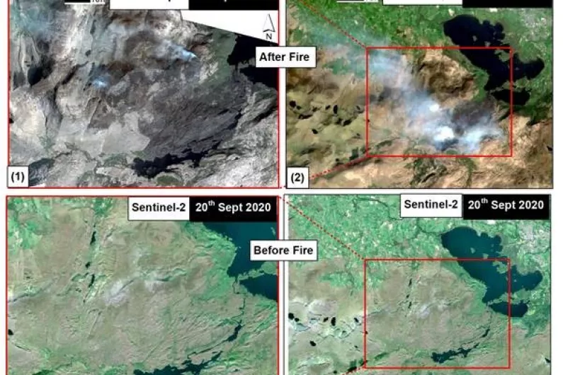 Satellite images show fire damage in Killarney National Park