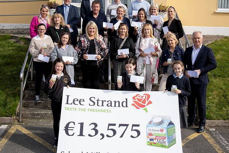 Lee Strand present over &euro;13,700 to schools in Kerry for school milk programme