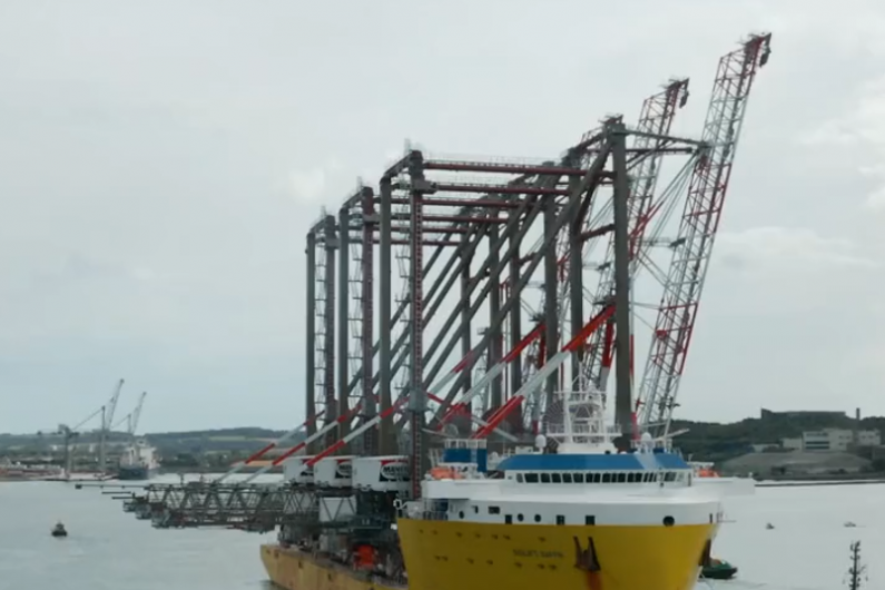 Kerry manufactured cranes arrive in USA