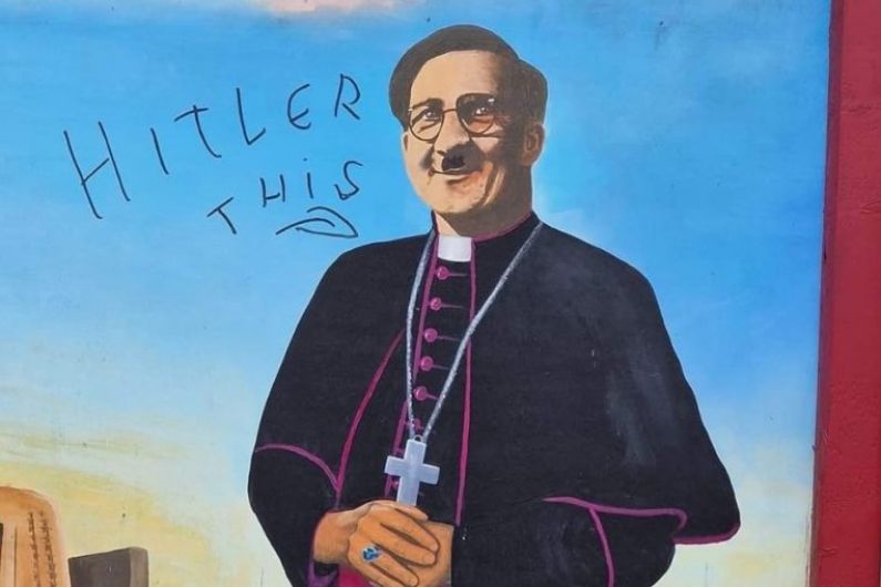 Monsignor Hugh O'Flaherty mural in Tralee defaced with Hitler references