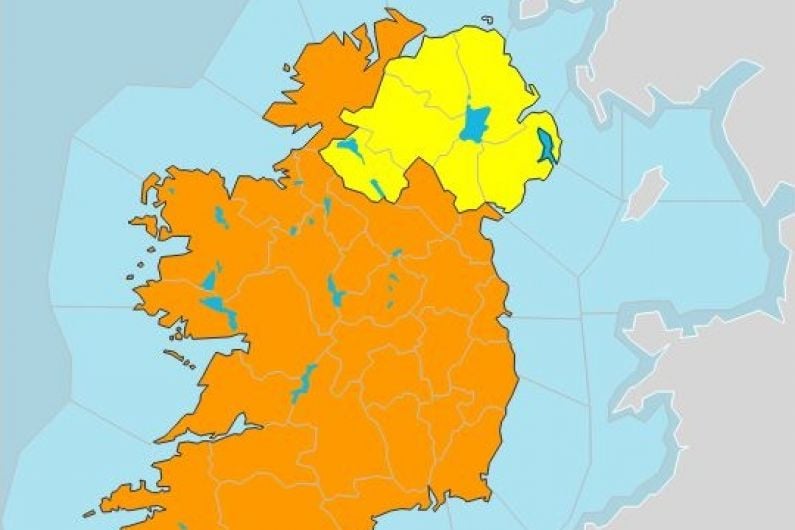 Status orange thunderstorm and rain warning for Kerry