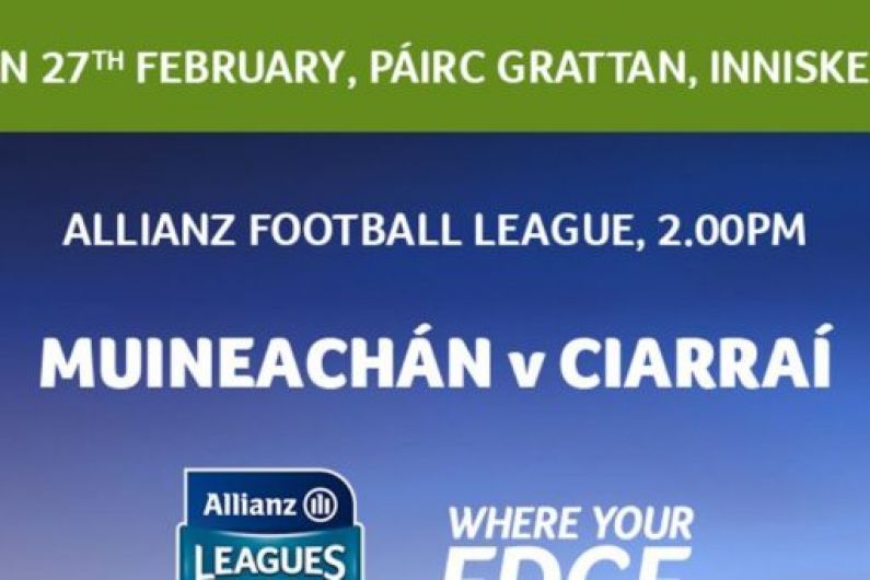 Away tie for Kingdom this afternoon in Allianz Football League