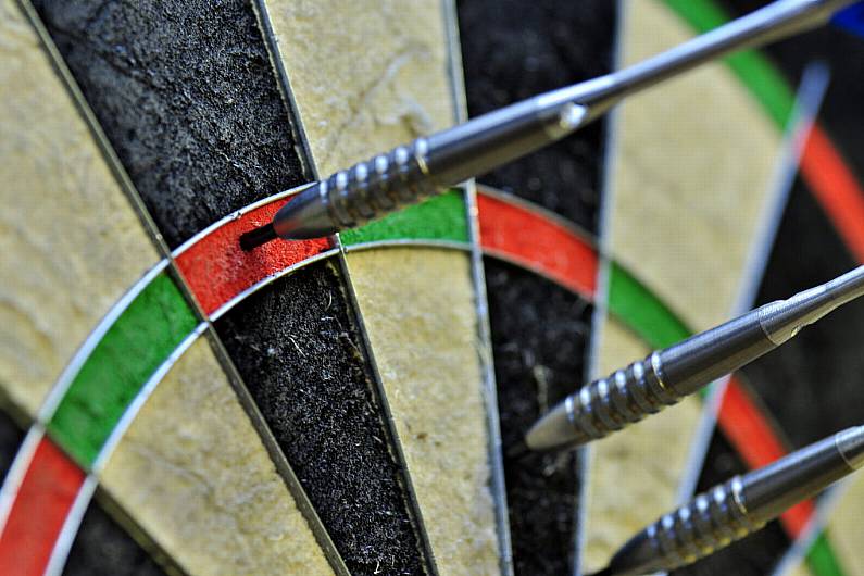 Ireland's Keane Barry in action at World Grand Slam of Darts this evening