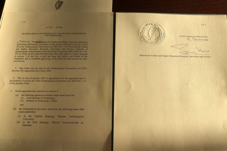 Order signed to dissolve IT Tralee as third level institution
