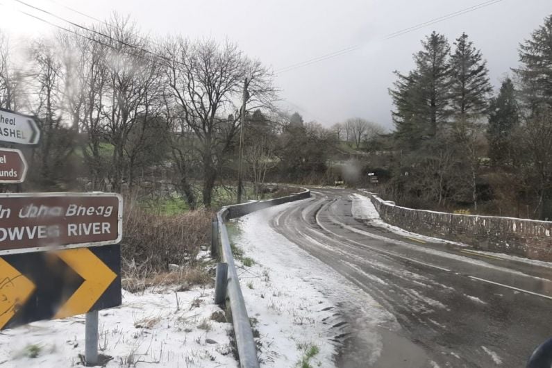Kerry County Council advising people to drive with care during snow-ice warning