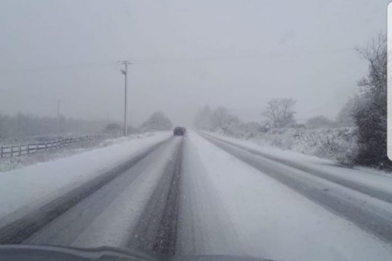 Compacted snow and icy conditions on many Kerry roads this morning