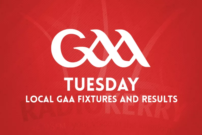 Tuesday local GAA fixtures & results