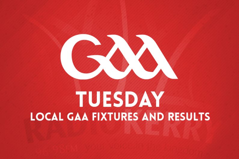 Tuesday's Local GAA Fixtures and Results