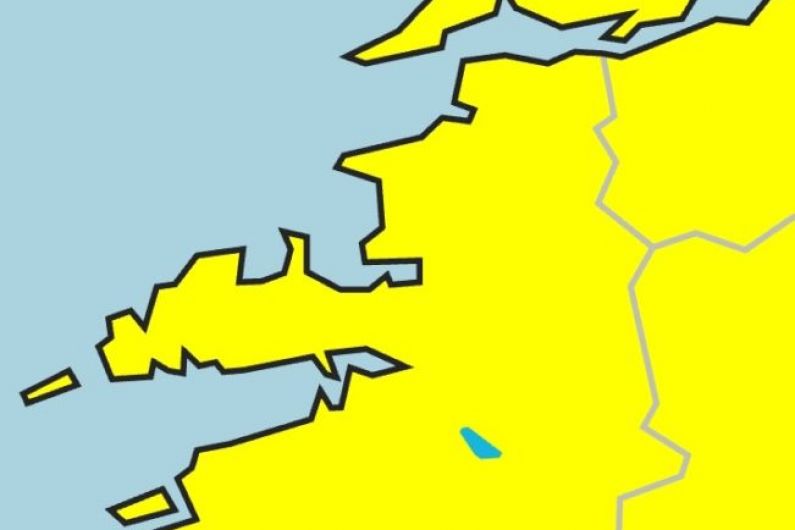 Yellow rainfall warning for Kerry tomorrow