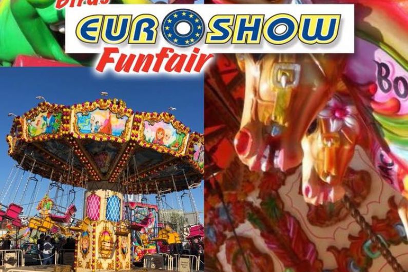 Bird’s Euroshow Funfair being set up in Tralee today