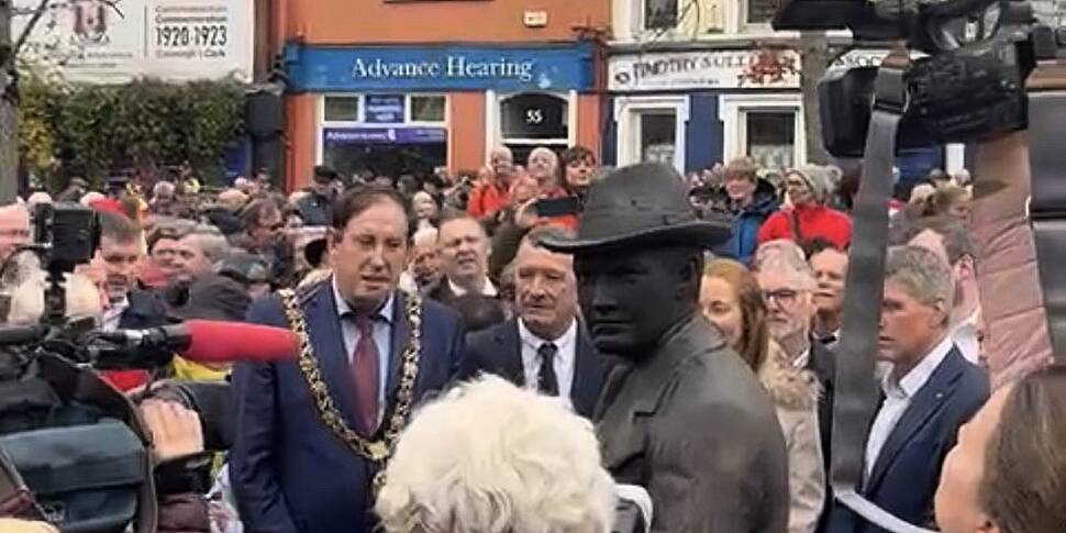 Michael Collins statue unveile...