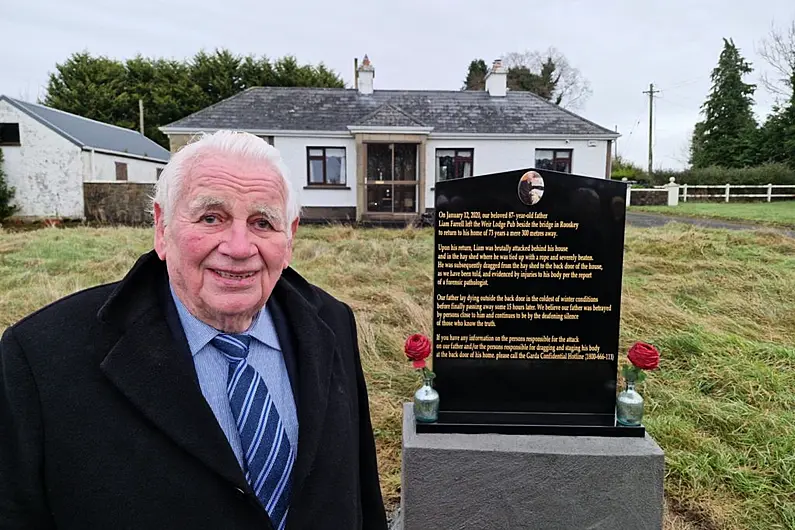 Rooskey's Liam Farrell was 'brutally attacked, tied with a rope and severely beaten', according to new plaque