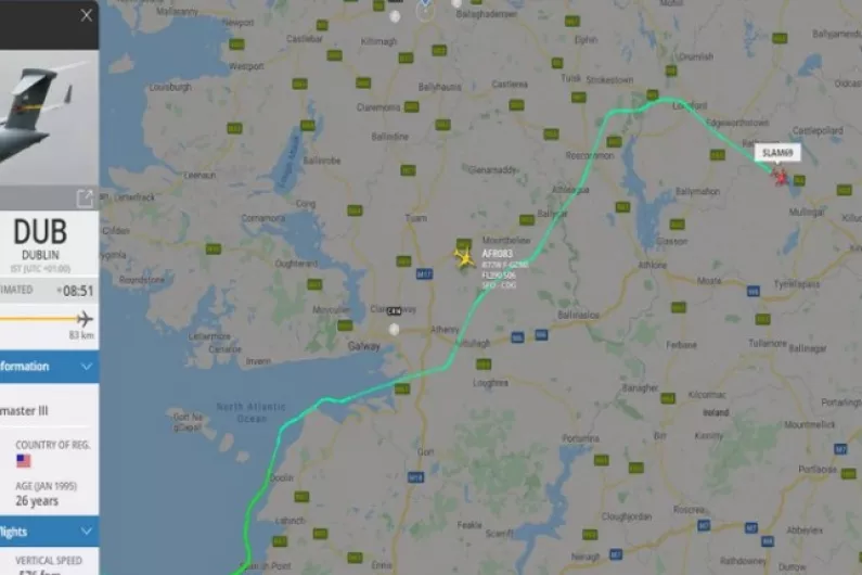 US Airforce plane says hello to Longford as pilot admits he's a native