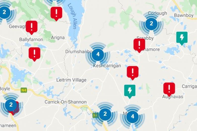 Efforts continuing to restore power to 4,500 homes in Leitrim