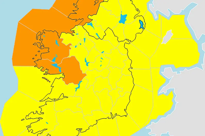 Status yellow weather warning in place across the Shannonside region