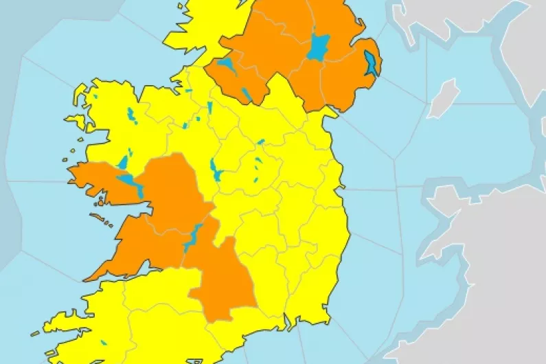 Roscommon and Mayo issued with status yellow thunderstorm warning