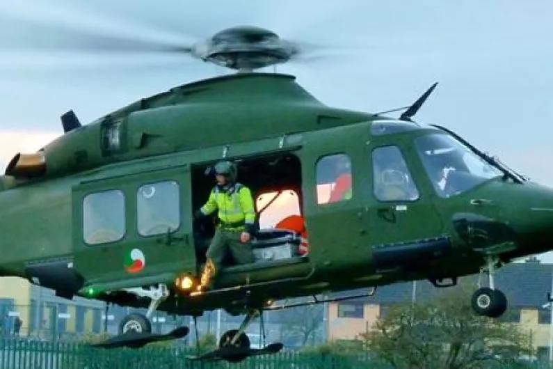 Air ambulance attends medical emergency in Longford town