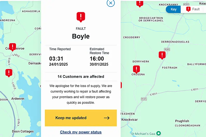 ESB estimates some Boyle customers will be out of power until Thursday