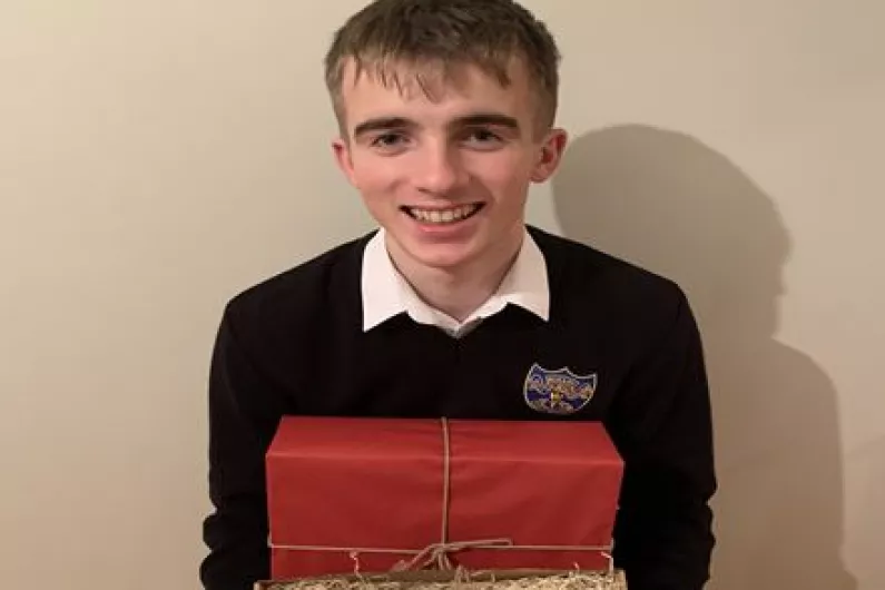Mountbellew student recreates 'parcel from America' for Student Enterprise awards