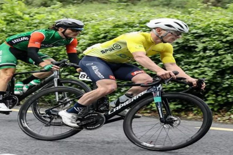 Daire Feeley holds Ras Tailteann yellow jersey going into final stage