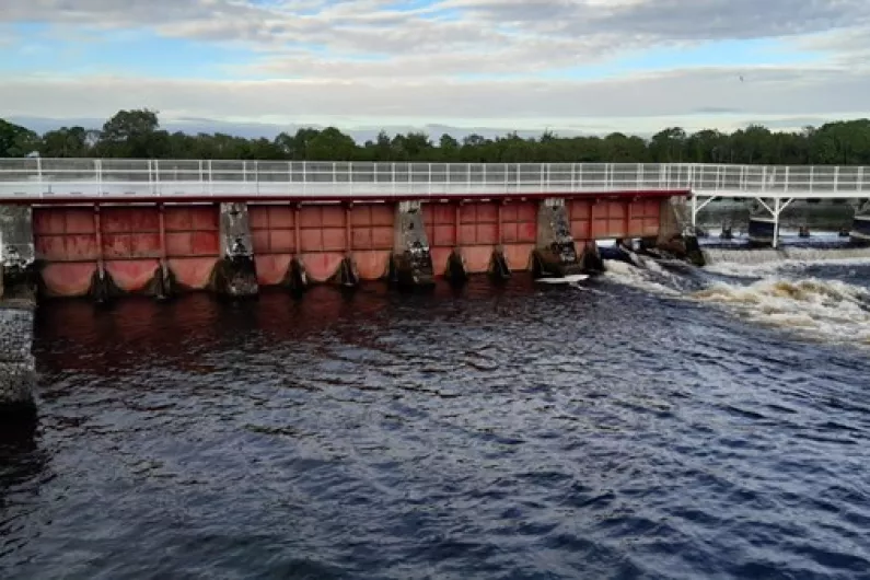 All Meelick Weir gates open to prevent flooding on Shannon