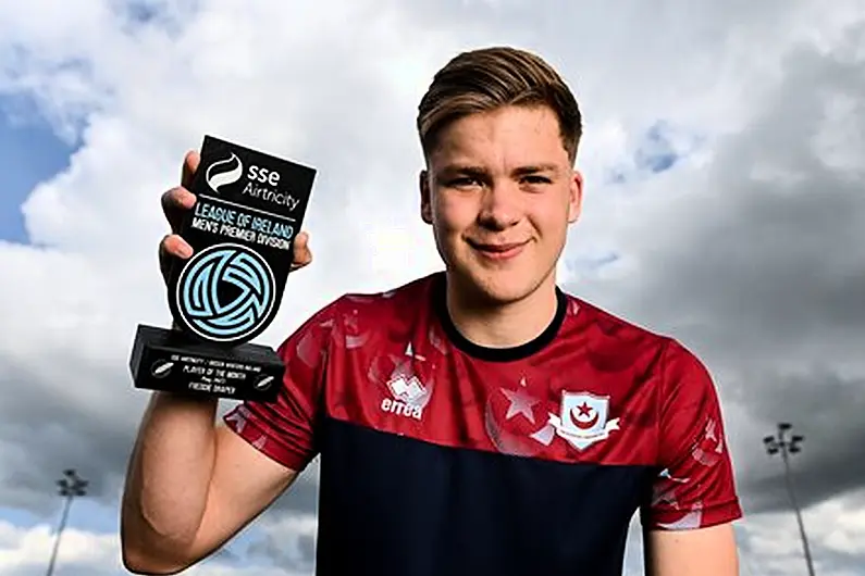 Drogheda forward Freedie Draper is player of the month