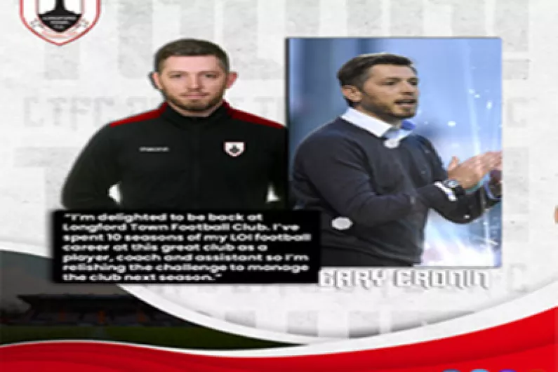 Longford Town appoint Gary Cronin as manager