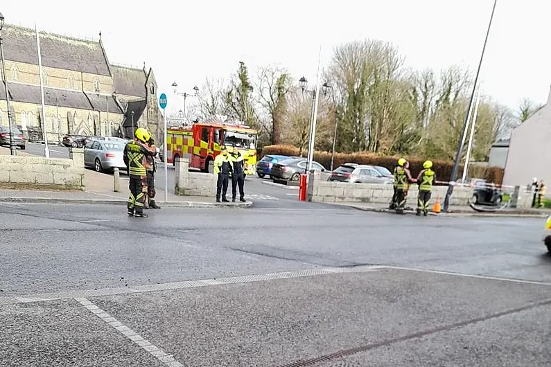 Emergency services attend scene of crash in Ballaghaderreen this morning