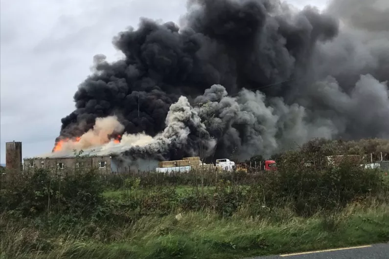 BREAKING:  Fire brigades tackling major blaze near Drumlish