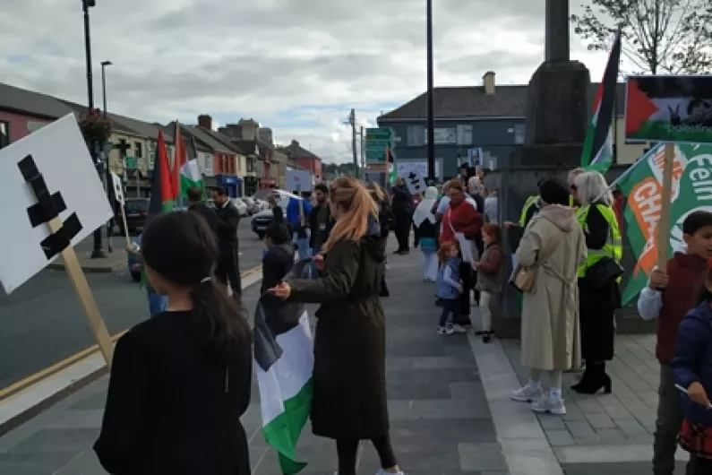 Dozens attend local Gaza solidarity rally