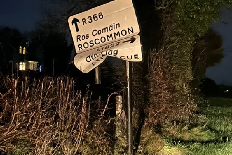 Multiple road signs in County Roscommon damaged