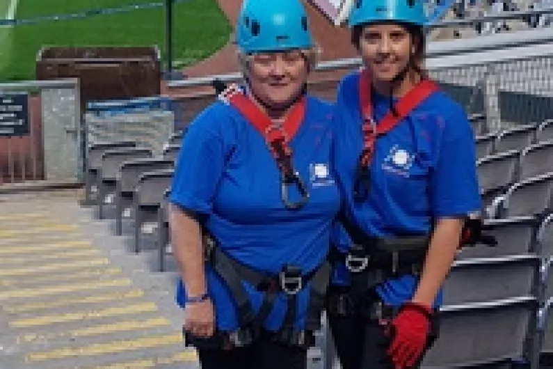 Roscommon mother and daughter duo abseil for suicide awareness charity