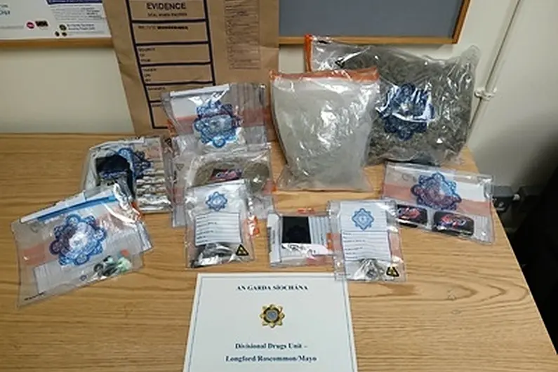 Man and woman arrested after &euro;42,000 worth of drugs seized in Longford