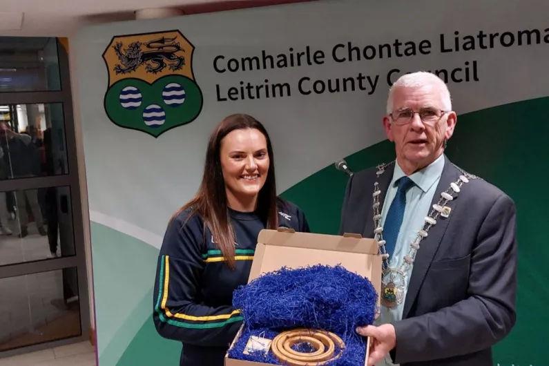 Leitrim council makes two presentations to All-Ireland winning ladies' footballers