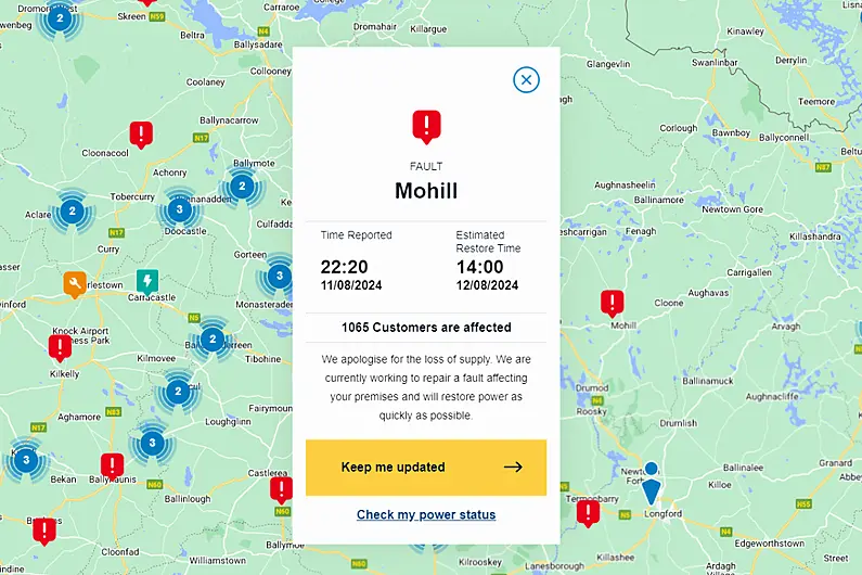 Mohill badly affected by power outages after overnight thunderstorms