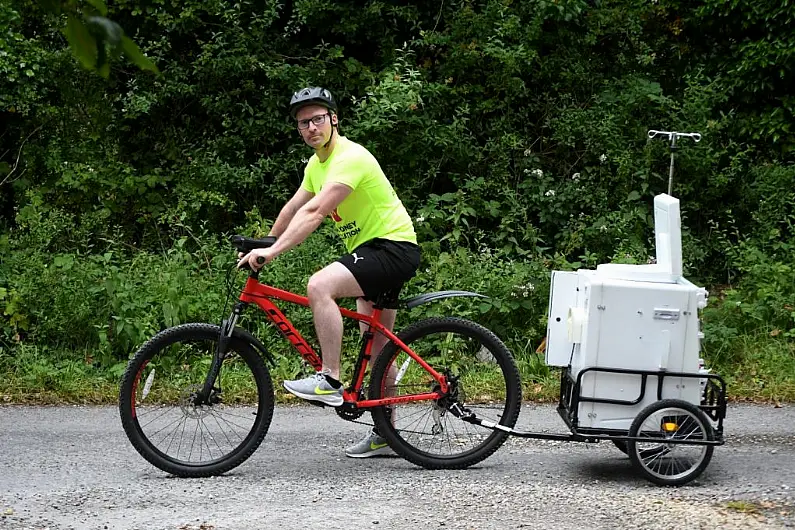 Ballygar man cycles across Ireland with dialysis machine in fundraising effort