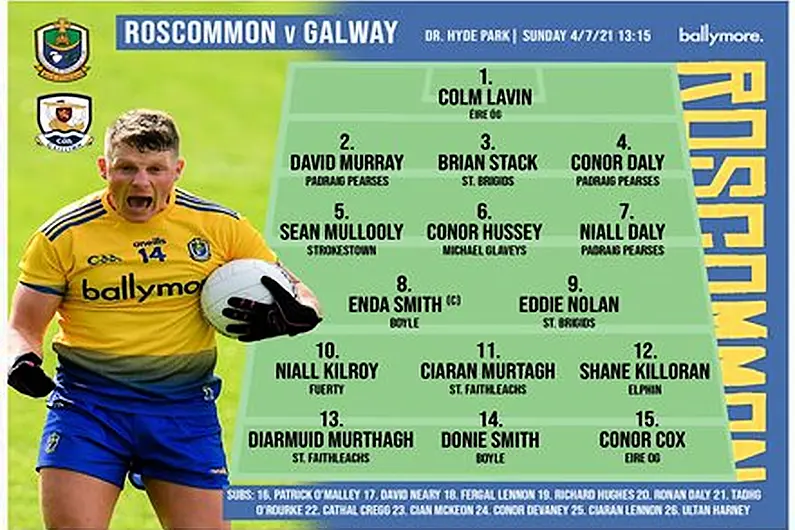 Roscommon and Galway name teams for Connacht semi-final