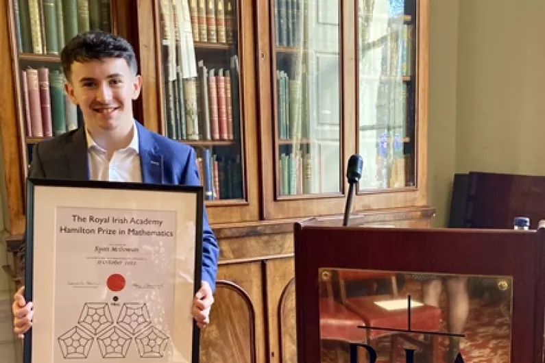Former Carrick on Shannon pupil recognised as top maths student at Trinity