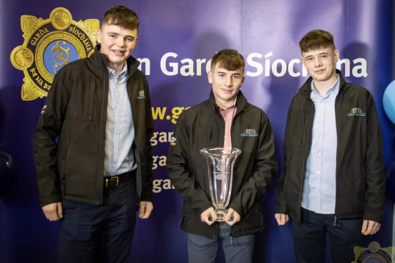 Three Roscommon teenagers honoured at this year's Garda National Youth Awards