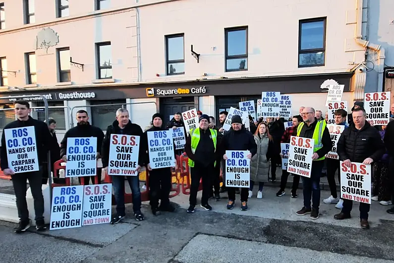 Protest staged against public realm works in Ballaghaderreen