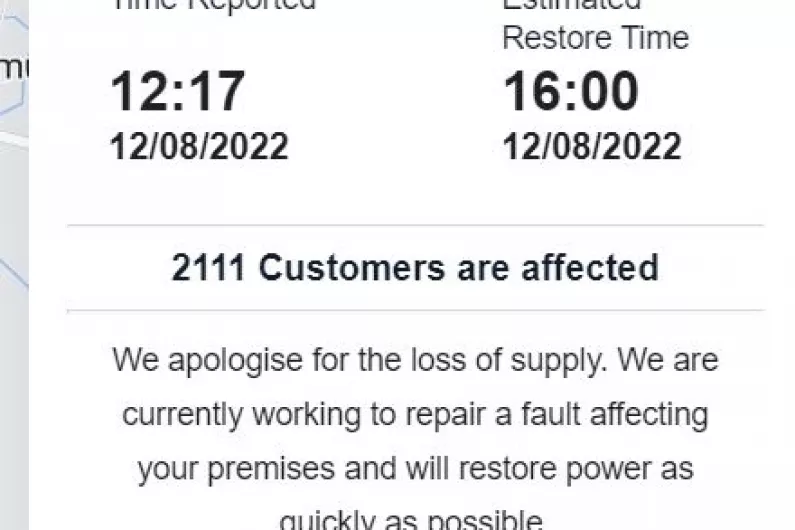 Major power outage reported in south Roscommon