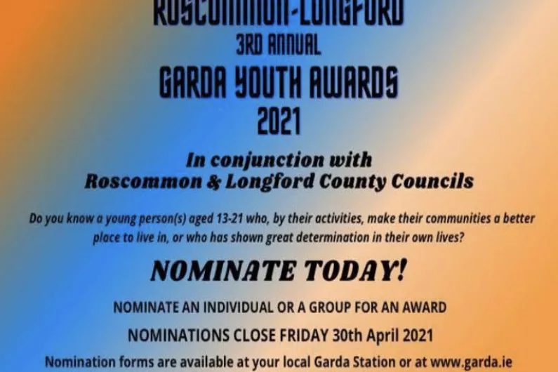 Roscommon/Longford garda division seeks nominees for Garda Youth Awards