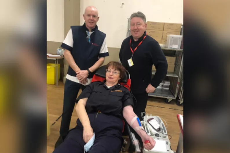 Roscommon woman encourages people to give blood following 50th donation