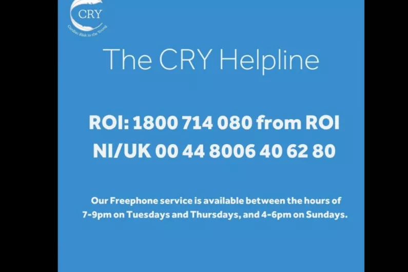 CRY Ireland helpline for bereaved families in Shannonside region open