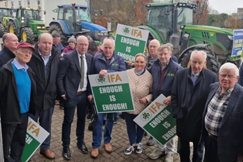 Protesting farmers address Longford County Council meeting